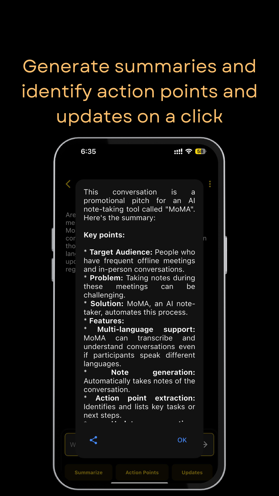 MoMA AI meeting assistant app